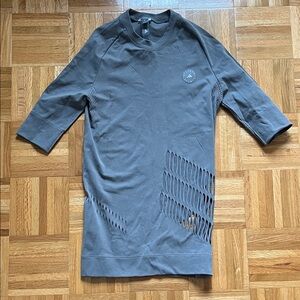 ADIDAS BY STELLA MCCARTNEY TRUE STRENGTH Warp Knit Seamless Training Tee Gray L